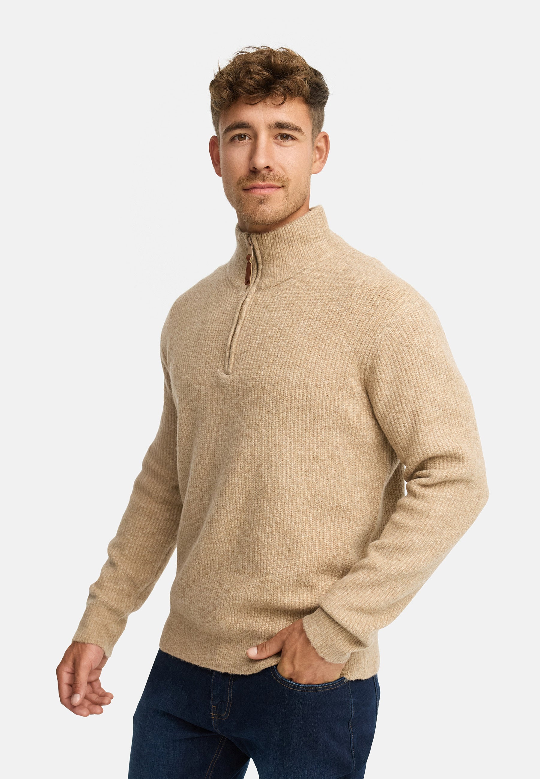 Strickpullover INPeace Half Zip Produktbild