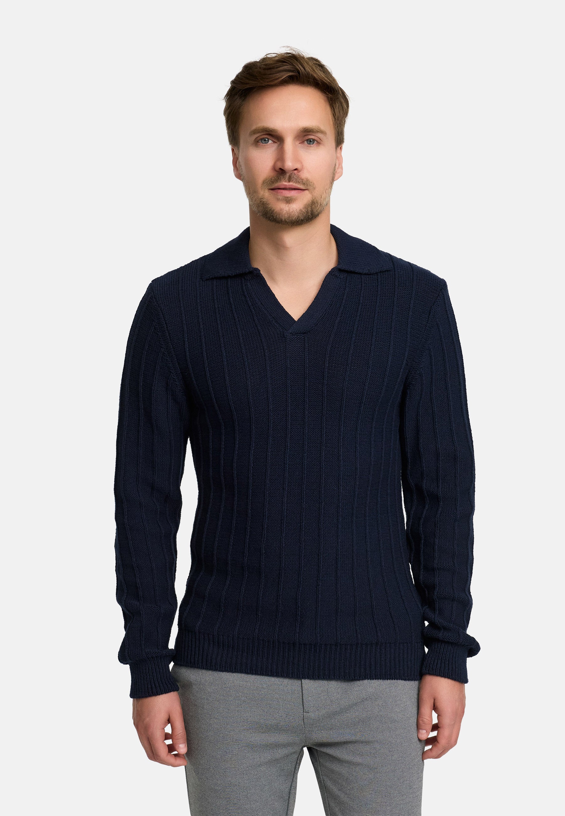 Strickpullover JFTruman polo knit Produktbild